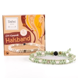 Dalias Dogs - Premium EM Ceramic Dog Collar Cat Collar Dog Jewellery Collar Paracord (21-30 cm, Guacamole)