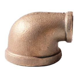 PlumberStop - 2 X 1-1/2 Brass 90 Elbow, Red Brass Fittings, Plumbing and Hydronic Heating, Drinking Water Safe