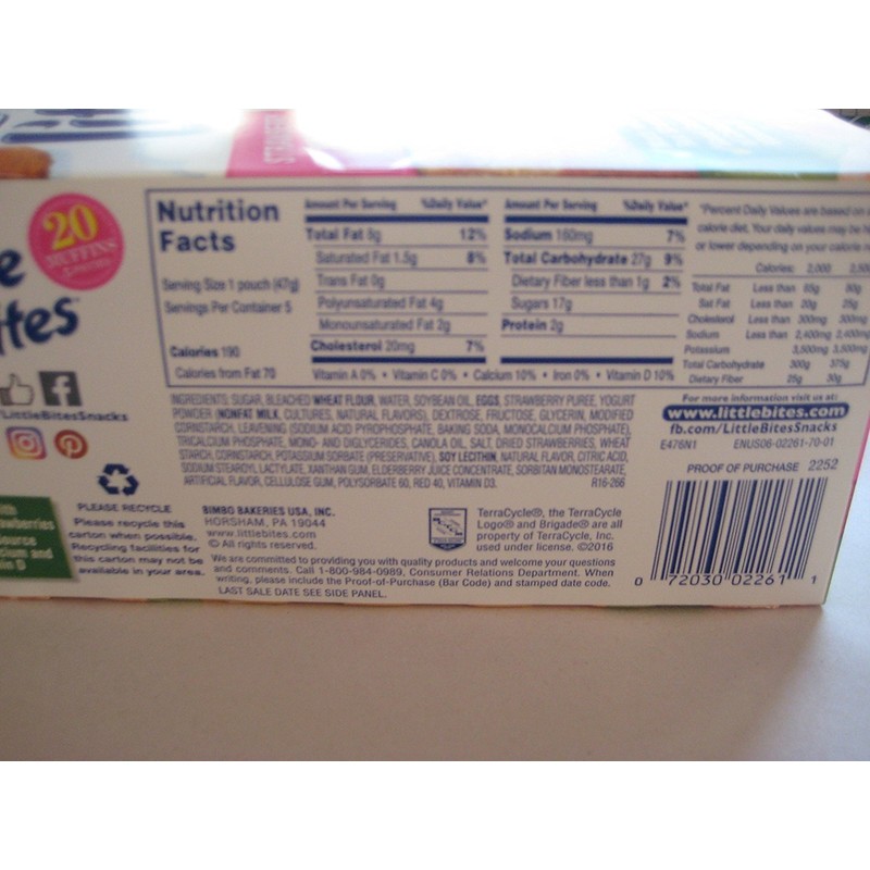 Entenmann's Little Bites Strawberry Yogurt Muffins, 8.25oz