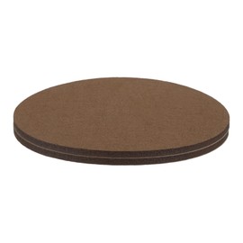 uxcell Round Felt Furniture Pads, 2Pcs 6.3" Dia x 0.2" Thick Adhesive Backed Felt Non-Slip Anti-Scratch Felt Pads Chair Leg Protectors for Protecting Hardwood Floor, Brown