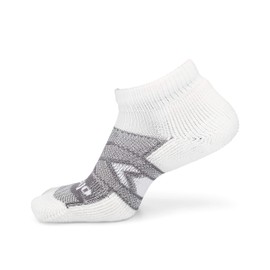 thorlos unisex adult Wcmu Max Cushion 12 Hour Shift Ankle Socks, White/Grey, X-Large US