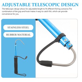 Yardwe Telescoping Fishing Hook Tool Offshore Ice Fishing Accessory with Retractable Pole for Fishing and Saltwater Fishing