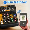 Mini Audio Mixer, Portable Mini4 DJ Board Mixer with USB