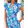 PRETTYGARDEN Women's 2025 Summer Floral Midi Dress Cap Sleeve V