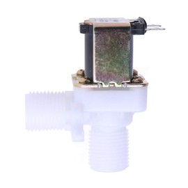 Beduan Plastic Water Solenoid Valve Normally Closed, DC 12V 1/2" G Male Elbow For Washing machine Replacement Part
