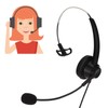 Business Headset 2.5mm Computer Headphones with Noise Canceling Mic, Inline