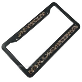 OwnTheAvenue Cheetah Panther Diamond Bling Glitter Crystal Rhine Stone License Plate Frame