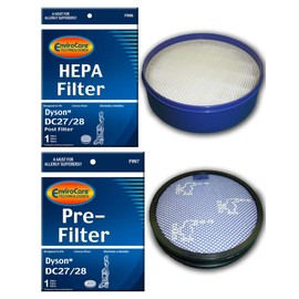 EnviroCare Premium Replacement Vacuum Cleaner Pre and Post Motor HEPA Filters made to fit Dyson DC27 & DC28