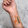 4 x 'Giraffe Decorating The Christmas Tree' Temporary Tattoos -
