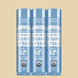 Anjumain Dr. Bronner's Baby Mild Lip Balm Baby Mild × 4g × 3 / 닥터브로너스 베이비마일드 립밤 베이비마일드 × 4g × 3개
