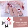 BIUDECO 60pcs Nail Charms Bulk Bow Nail Charms Jewels for
