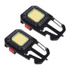2 Pcs Keychain Work Light High Bright Mini COB Lamp