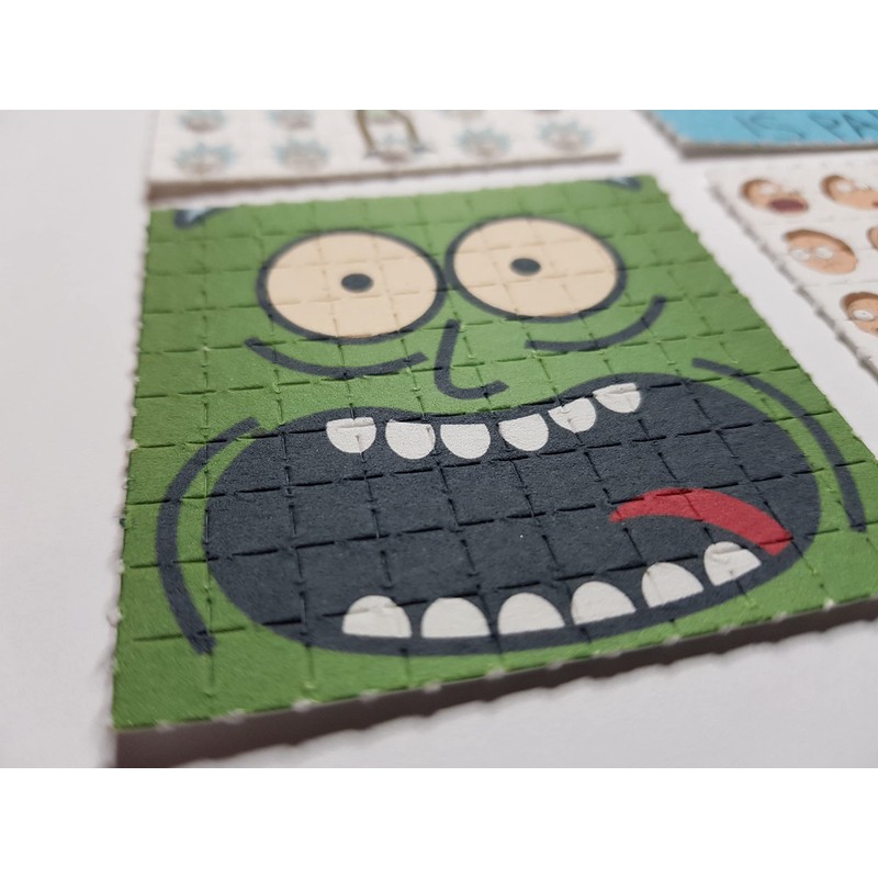 Pickle Rick Blotter Art Psychedelic Art Gift Acid Art 100
