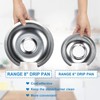 Burner Drip Bowl 2 Large 8'' WB32X10013 & 2 Small