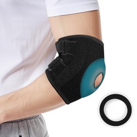 BUTBU Tutore Gomito, 2 Pezzi Tutore A Compressione Per Gomito, Con Cuscinetto di Compressione in EVA, per Epicondilite e Tendinite, Per Gomito, Fascia Gomito Palestra, Crossfit, Tennis, Golf