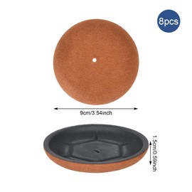 Furniture Gliders, Heavy Furniture Gliders, Pack of 8 Furniture Moving Pads, Reusable, Protection Against Scratches and Noise, Wooden Floor Protection, for Chair, Chair Leg Caps, Round, Brown