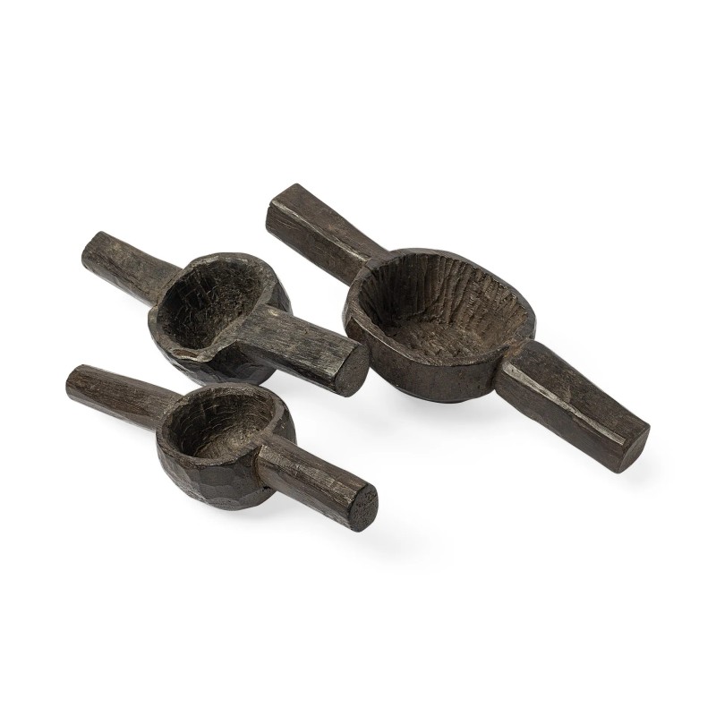 Homeroots Set of Three 3" Brown Metal Tabletop Sculpture