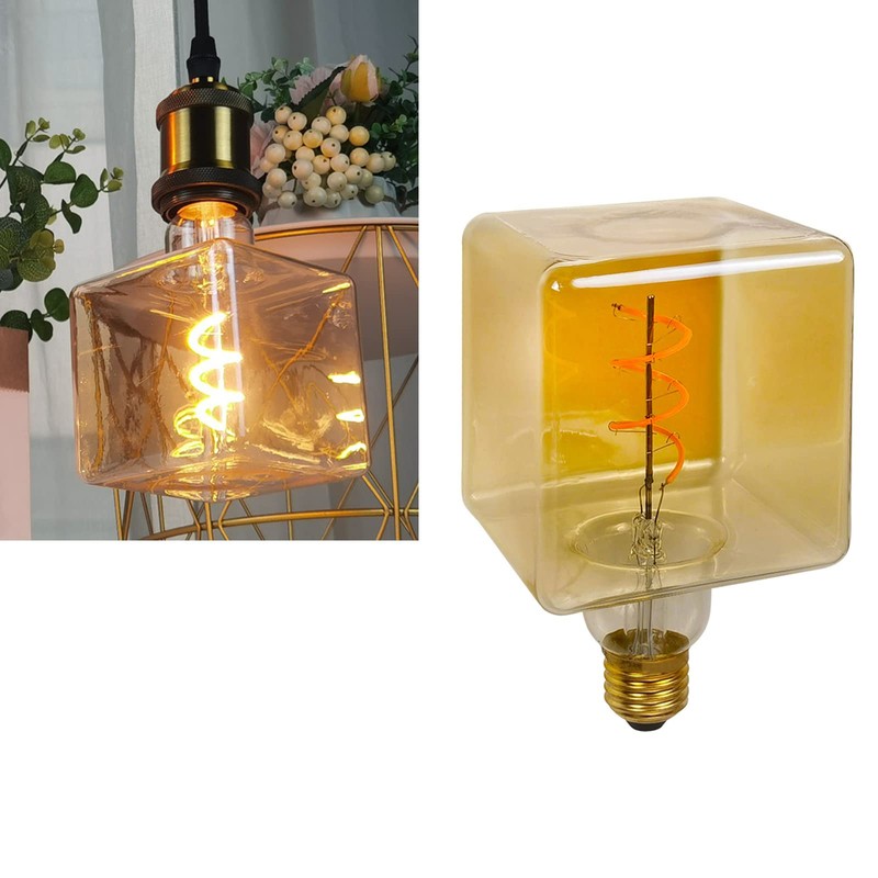 Lxcom Lighting Decorative Light Bulb 4W Ice Cube Dimmable Edison