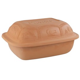 Eurita Clay Roaster, 6.25 Quart, Non-Stick Earthenware, Toxin-Free, Healthy Clay Pot Cooking, Versatile Cooking Dutch Oven, Digital Recipe and Instructions Included