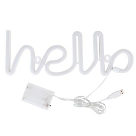 Unique Hello English Letter Shape LED Light Decorative Light for Proposal Birthday Party Home