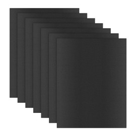 BBQ Grill Mat, Set of 7, 33 x 40 cm, Non-Stick Grill Mats, Reusable, High-Quality Grill Mat for Gas Grill, Heat Resistant Can Be Cut to Size, Permanent Baking Foil for Gas Grill, Gas, Charcoal, Oven