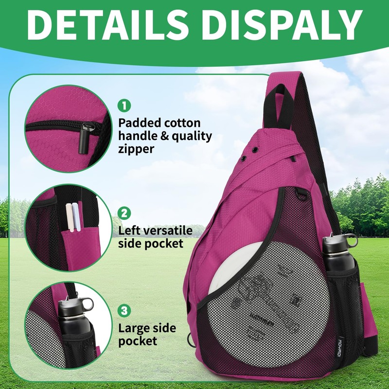 MOYAQI Disc Golf Bag with Retriever Holder and Storage Pockets,