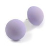 15mm Lavender Button-Shaped Stud Earrings in Matte Acrylic – Elegant