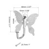 sourcing map 5Pcs Wall Mounted Hook Robe Hooks Butterfly Style