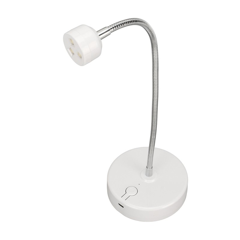 Gooseneck LED Nail Lamp UV 3 Light Chips Rechargeable Nail