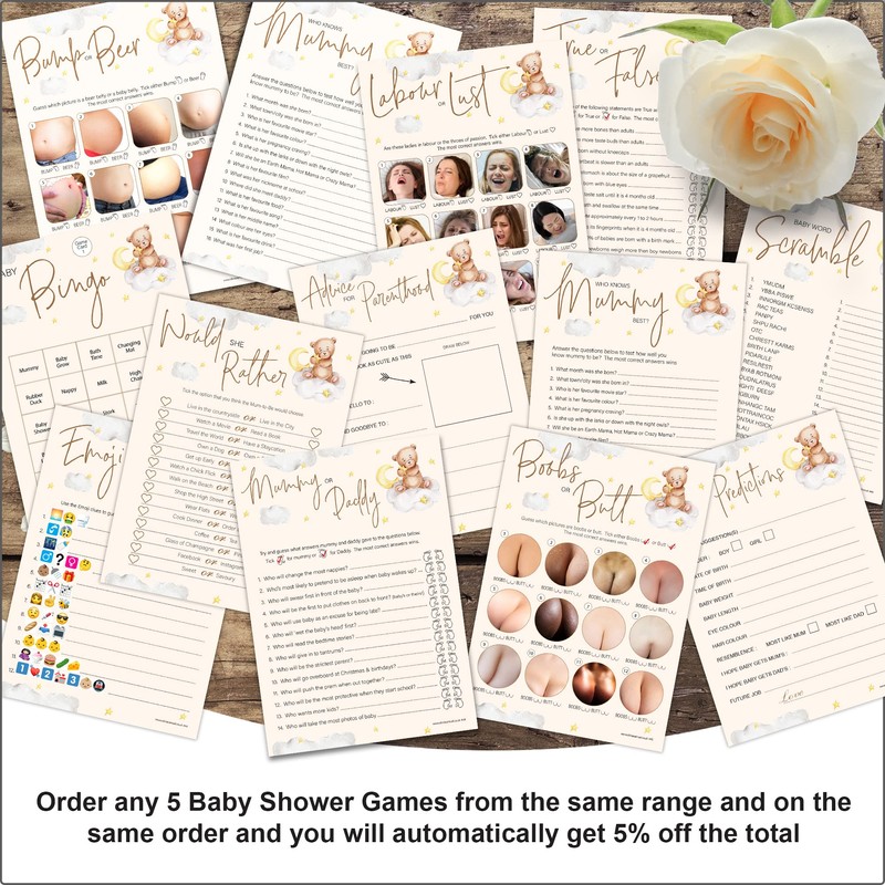 20 x Unisex Baby Advice Cards for Parenthood - Baby