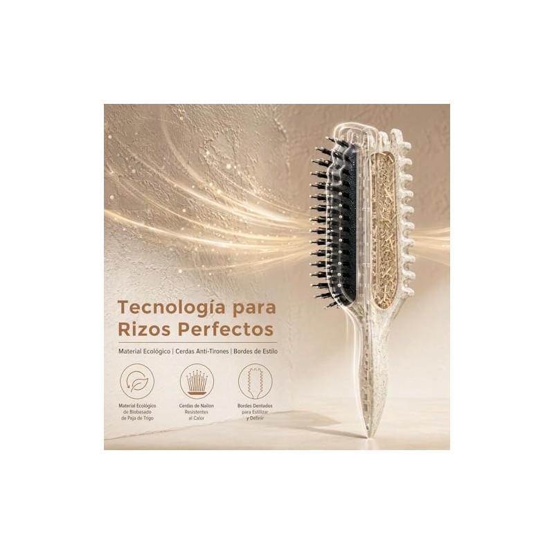 Cepillo Para Cabello Rizado Para Mujeres,cepillo definidor de rizos. |