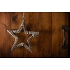 Antique Wash Willow Flat Open Hanging Star Wreath Christmas Decoration