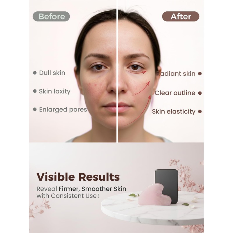 Gua Sha Facial Tools, Guasha Tool for Face Acupuncture Therapy