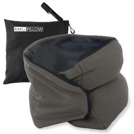 RAKUPILLOW Neck Pillow, Pillow, Strong Support, Easy to Carry, Renewal Edition, Compact (Olive Gray)