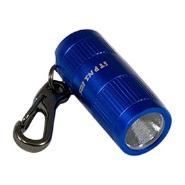 iTP - N1 LED Flashlight - 165 Lumens & Keychain Light - 3 Levels of Output with Steel Surface - Anti-Shattering & Anti-Scratching - Battery Included - Blue