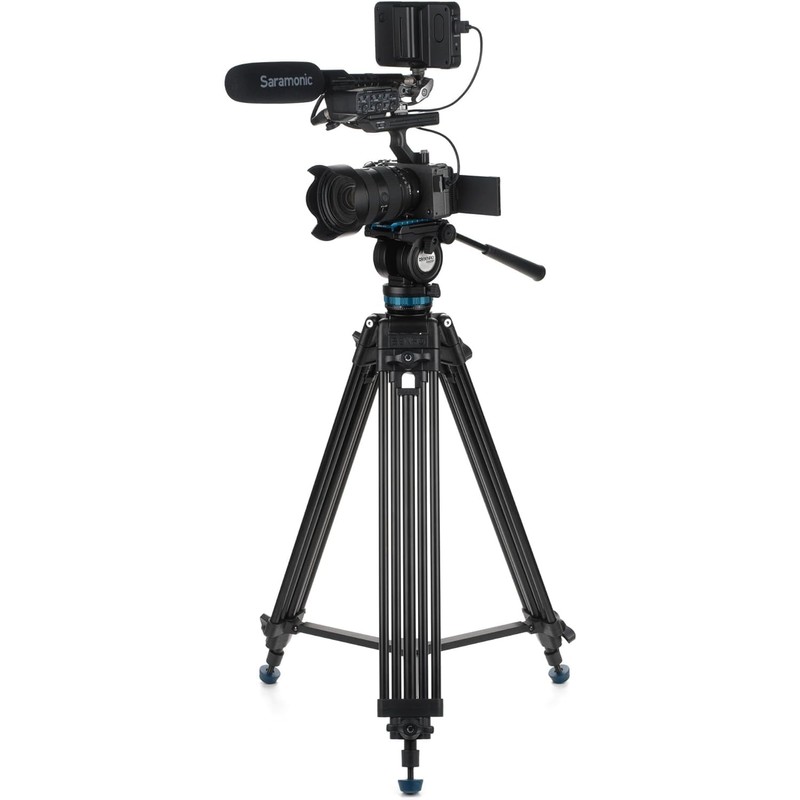 Benro KH25PC Video Tripod with Head, 15lb Payload, Continuous Pan