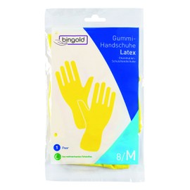 BINGOLD Latex Schutzhandschuhe gelb 1 Paar