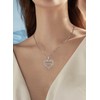 CELESTIA Sterling Silver Heart Necklace for Women with Angel Number