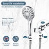 BRIGHT SHOWERS High Pressure Shower Head with Handheld, 9 Spray