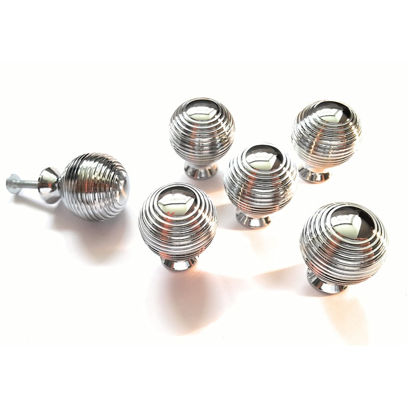 French Furniture Fittings Set of 6 Queen Anne Reeded -