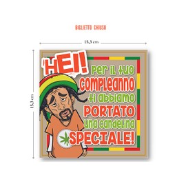 Greeting Card and Happy Birthday for Men Boy Interactive with Fire Sensor; Audio by Bob Marley "Jummin"