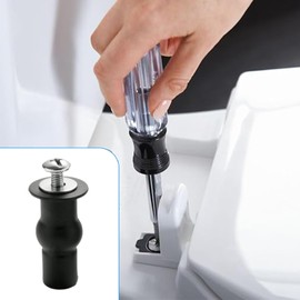 4Pcs Toilet Seat Fittings,Toilet Seat Fixings and Fixtures,Universal Toilet Seat Hinges Screws Fixings Kit Quick Release Toilet Top Fix Blind Hole Fittings Toilet Lid Seat Bolts,WC Replacement Kit