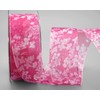 20 m x 40 mm Decorative Ribbon EVA Pink Chiffon