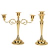 Metal Candle Holder 3 Arms High Gloss Retro Exquisite Candlestick
