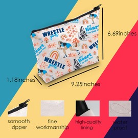 Wrestling Player Gift Wrestling Cosmetic Bag Wrestling Mom Gift Wrestling Lover Gift Wrestling Coach Gift (Is on that mat Bag)