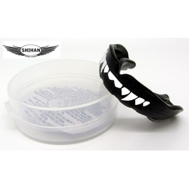 Junior Black Sensei J Signature Gum Shield 'Fangs-Teeth - 'Junior', Rugby, Wrestling Mouth Guard BJJ,Hockey,Ice Skating,Volleyball,Football,Judo,Ju Jitsu