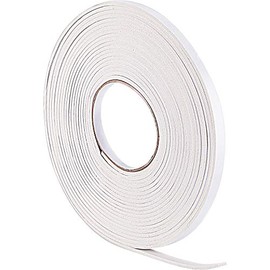 Hestya 10 m Foam Draught Excluder Weather Strip Tape Weatherstrip Weather Seals for Window Door Sealing (3 mm, White)