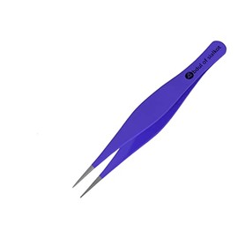 Pinzas puntiagudas, punta de nariz puntiaguda, cabello encarnado de precisión afilada, punta quirúrgica para puntos negros y astillas/las mejores pinzas para cejas (morado)