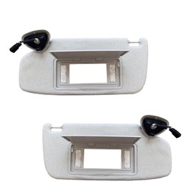 2M PLASTIC Sun Visor for Chevy Blazer S10 1995-2005 Driver & Passenger OE Quality (Gray + Light)