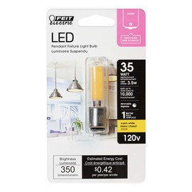 Feit Electric BP35DC/830/LED/6 35-Watt EQ DM BA15D Base T4 Specialty LED Light Bulb, 6-Pack